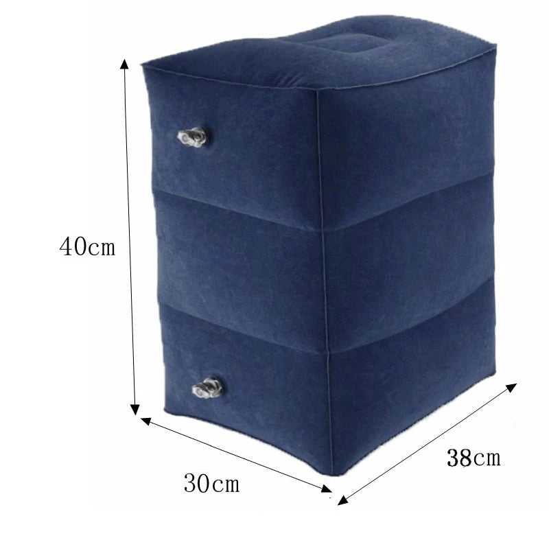 Inflatable PVC Footrest Travel Pillows for Kids - Perfect for Resting on Airplanes, Cars, and Buses During Travel Travel Pillows DailyAlertDeals
