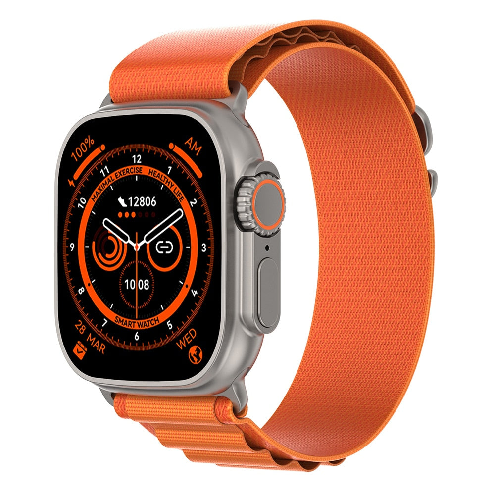 NEW Smart Watch Ultra Series 8 NFC 49MM Smartwatch Men Women Bluetooth Call Waterproof Wireless Charging HD Screen for Apple smart watch DailyAlertDeals GoldGS