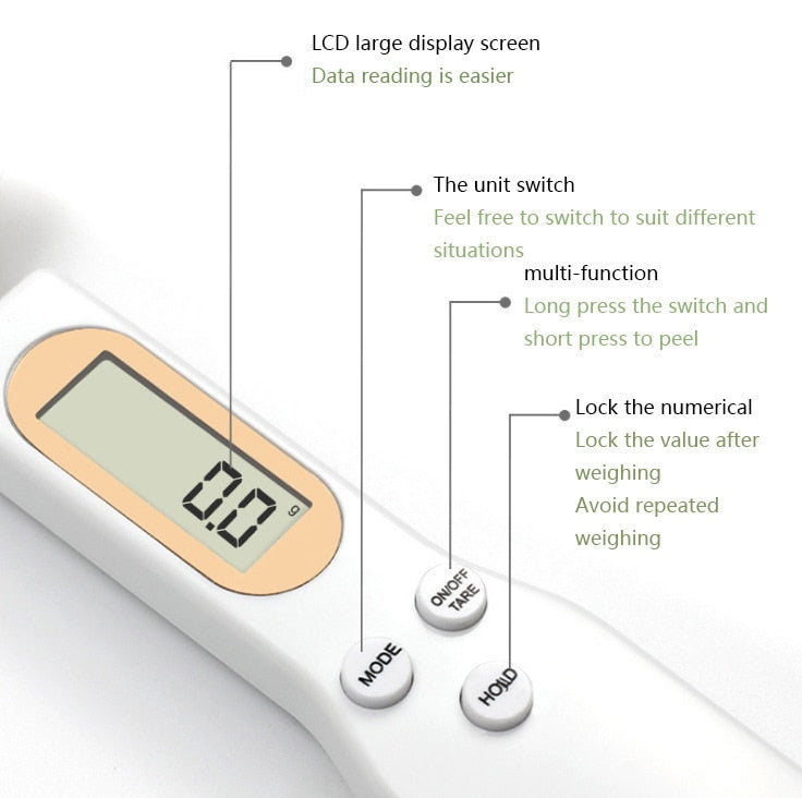 Chopstick Scale Weighing Spoon Kitchen Scale Electronic Measuring Spoon G Coffee Powder Scale Baking Scale Electronic Measuring 0 DailyAlertDeals