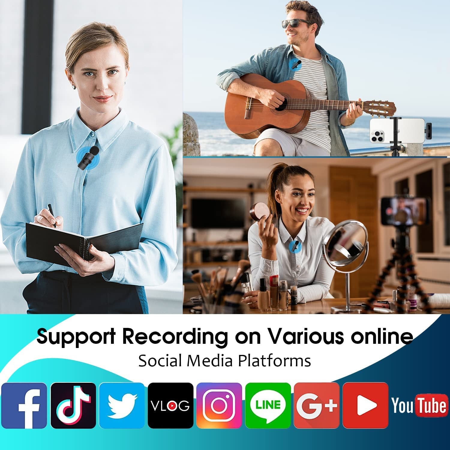 BOYA BY-V Professional Wireless Lavalier Mini Microphone for iPhone iPad Android Live Broadcast Gaming Recording Interview Vlog microphone for recording DailyAlertDeals