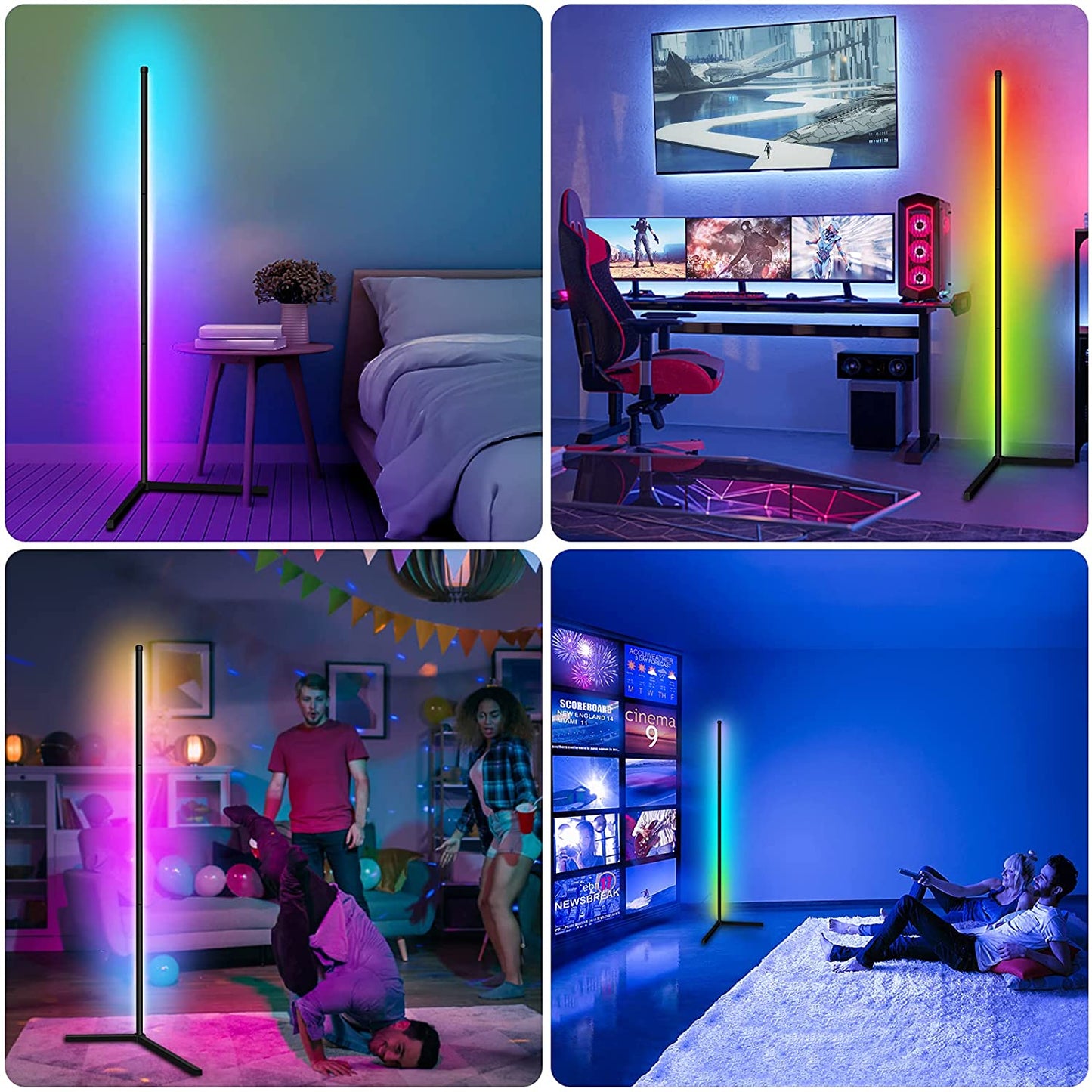 Modern Led Floor Lamp RGB Nordic Floor Lamps Living Room Indoor RGB Atmosphere Floor Light Standing Lamps for Bedroom Decoration 0 DailyAlertDeals