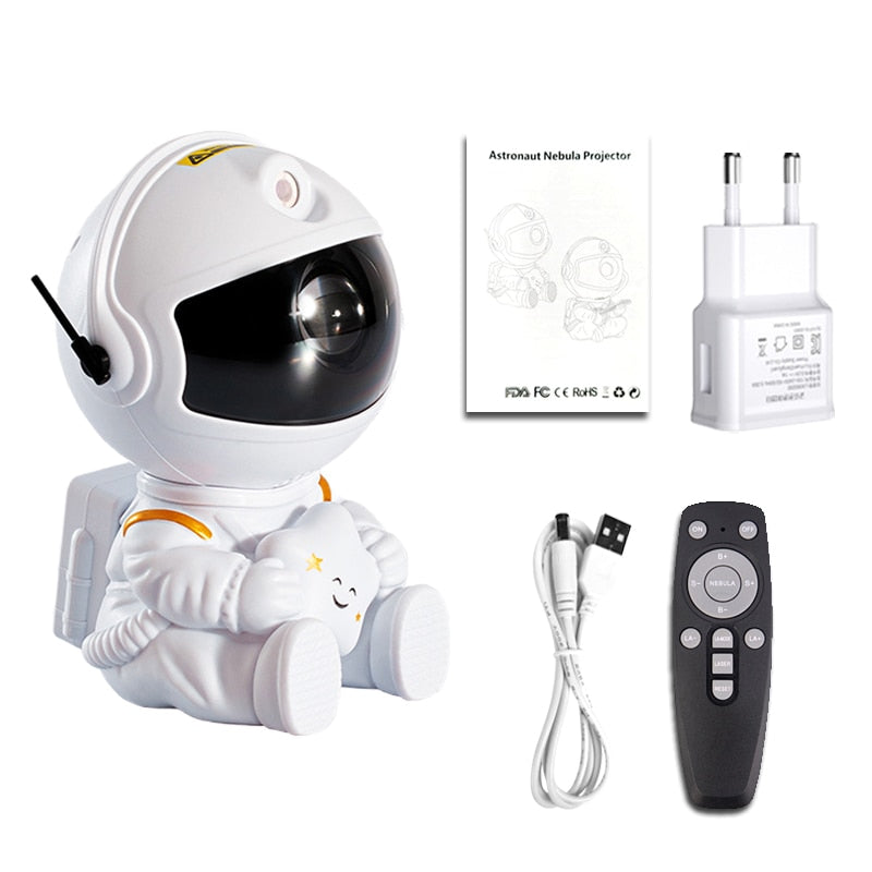 2022 NEW Astronaut Projector Starry Sky Galaxy Stars Projector Night Light LED Lamp for Bedroom Room Decor Decorative Nightlights astronaut galaxy projector DailyAlertDeals Package A