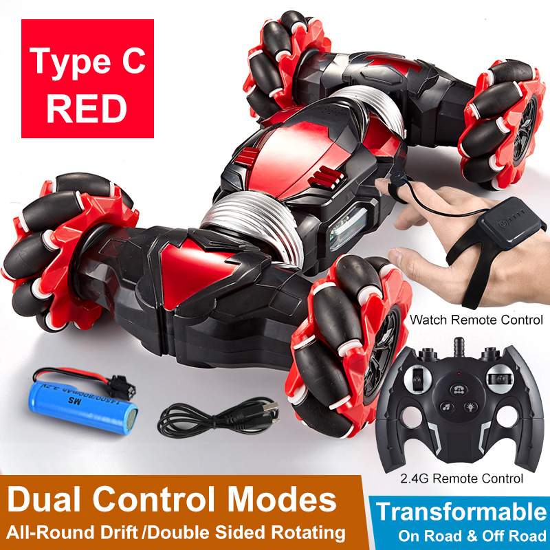 RC Car 4WD Radio Control Stunt Car Gesture Induction Twisting Off-Road Vehicle Drift RC Toys With Light & Music RC Car Toys for children DailyAlertDeals