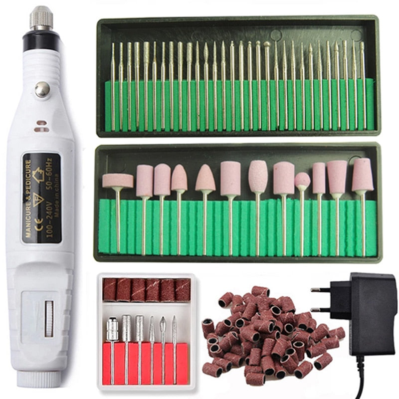Professional Electric Nail Drill Machine Pedicure Manicure Drill Set Milling Cutters Set Nail File 20000RPM Polishing Equipment 0 DailyAlertDeals