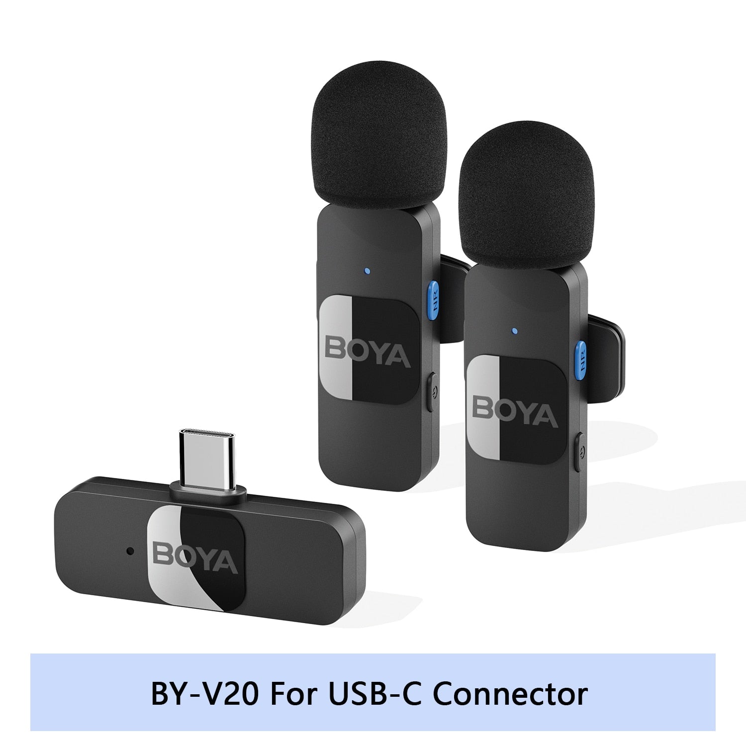 BOYA BY-V Professional Wireless Lavalier Mini Microphone for iPhone iPad Android Live Broadcast Gaming Recording Interview Vlog microphone for recording DailyAlertDeals BY-V20.---type-c