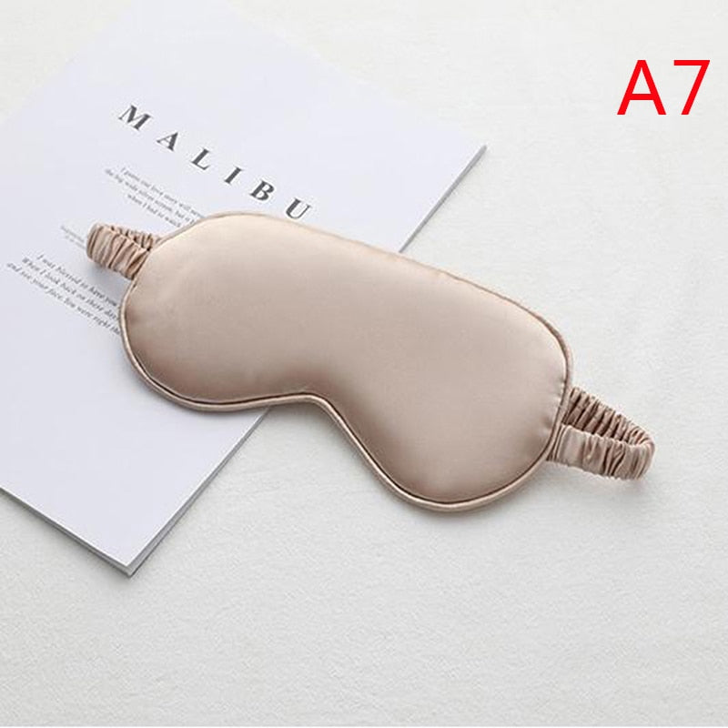 1Pc Eyeshade Sleeping Eye Mask Cover Eyepatch Blindfold Solid Portable New Rest Relax Eye Shade Cover Soft Pad eye cover DailyAlertDeals as pic 6