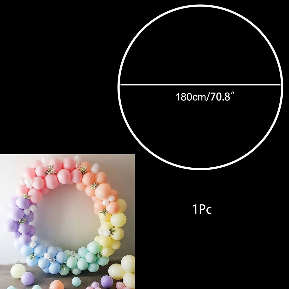 Round Balloon Arch Kit Holder Bow of Balloon Circle Wreath Balloon Stand Support Wedding Birthday Party Decor Baby Shower 0 DailyAlertDeals