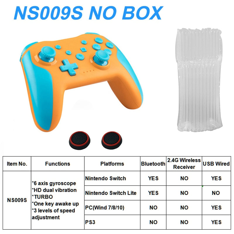 Original Wireless Controller Bluetooth For Nintendo Switch Pro PC PS3 Joystick Gamepad NFC Professional Lag-Free Gamepad BT Wireless Game Controller for Switch Pro DailyAlertDeals orange blue China 1 PCS