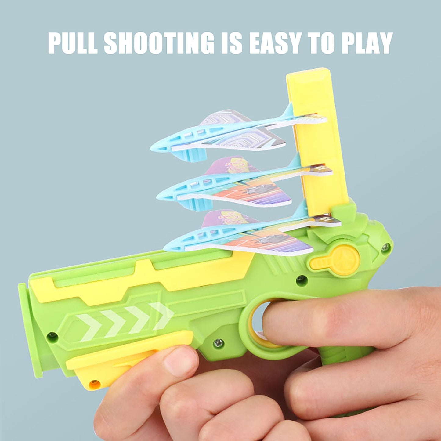 Airplane Launcher Toy Catapult Gun Toy With 6 Small Plane One-Click Ejection Shooting Gun Airplane Toys for Kids Boy Gift Airplane Launcher Bubble Catapult With 6 Small Plane Toy for children kids boy DailyAlertDeals