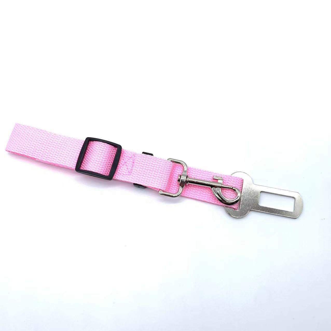 Cat Car Seat Belt Dog Accessories Adjustable Harness Lead Leash Small Medium Travel Clip Puppy Collar Leash Pet Items Dog Harnes 0 DailyAlertDeals Pink China