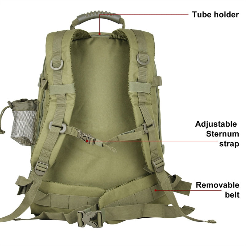 60L Men Military Tactical Backpack Molle Army Hiking Climbing Bag Outdoor Waterproof Sports Travel Bags Camping Hunting Rucksack 0 DailyAlertDeals