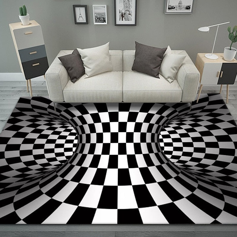 3D Vortex Illusion Carpet Entrance Door Floor Mat Abstract Geometric Optical Doormat Non-slip Floor Mat Living Room Decor Rug Carpets & Rugs DailyAlertDeals 2 50x80cm 20x31 inch 