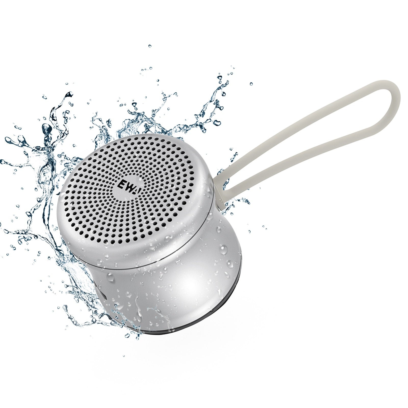 EWA Travel Case Packed, A106 Pro Portable Bluetooth Speaker with Custom Bass Radiator, Brief Design, IP67 Waterproof, Perfect Mini Speaker for Shower, Room, Bike, Car (Black) mini speakers DailyAlertDeals USA A119-Silvery