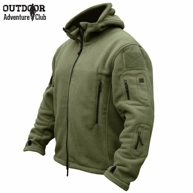 Tactical Jacket Combat Jacket Military Fleece Outdoor Sports Hiking Polar Jacket 0 DailyAlertDeals green S