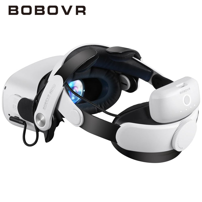 BOBOVR M2 Pro Battery Head Strap For Oculus Quest 2 Elite Halo Strap with 5200mAh Battery Pack for Meta Quest2 VR Accessories Immersive VR for oculus DailyAlertDeals