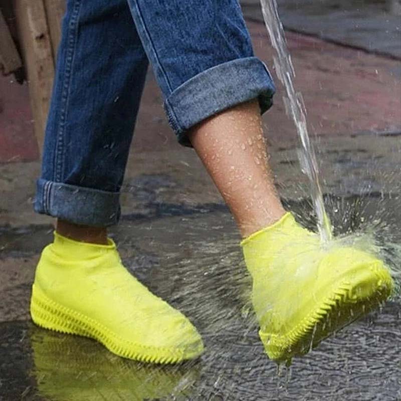 1 Pair Reusable Latex Waterproof Rain Shoes Covers Slip-Resistant Rubber Rain Boot Unisex Shoes Accessories Shoe Covers for rain DailyAlertDeals   