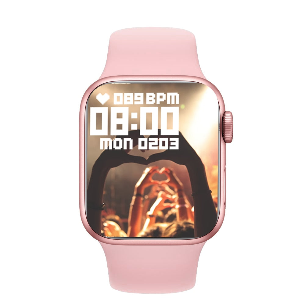 Watch 8 Max Smart Watch Men Answer Call 1.85 NFC Wireless Charging Sport Tracker Women Smartwatch Gift For Apple Phone PK IWO 27 smart watch DailyAlertDeals Pink