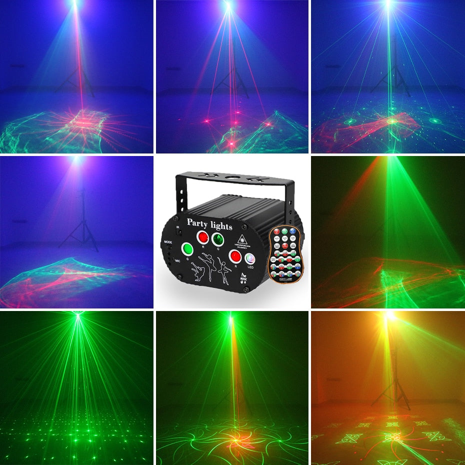 ALIEN RGB Mini DJ Disco Laser Light Projector USB Rechargeable LED UV Sound Strobe Stage Effect Wedding Xmas Holiday Party Lamp 0 DailyAlertDeals