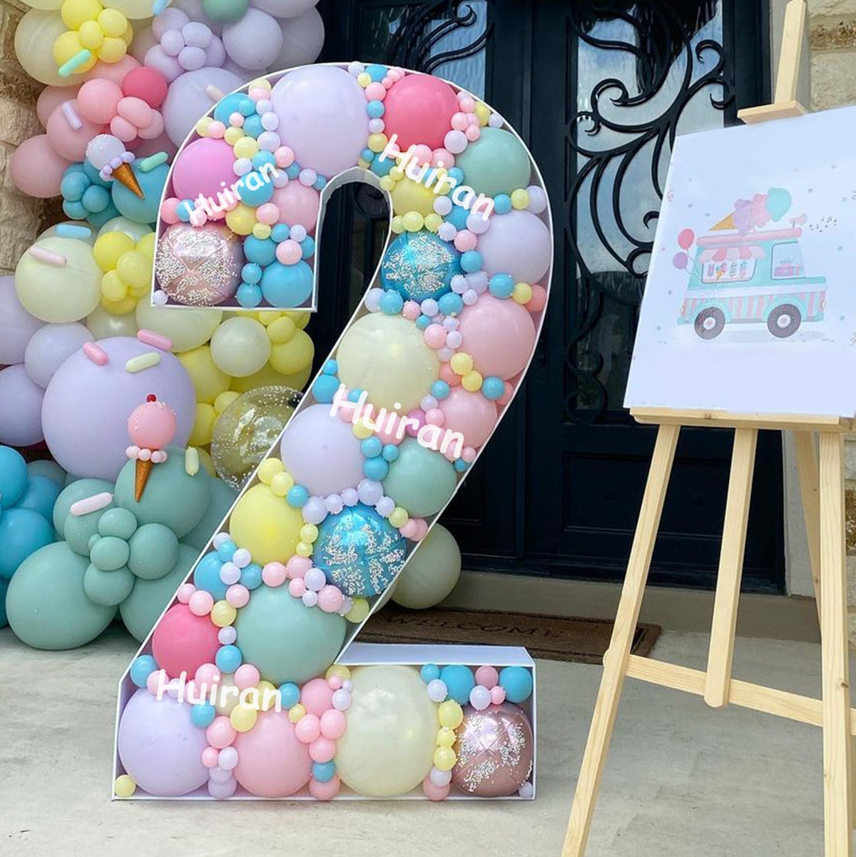 73/93cm Giant Birthday Figure 0-9 Balloon Filling Box 1st 18th Birthday Decor Number 30 40 50 Balloon Frame Anniversary Decor 0 DailyAlertDeals