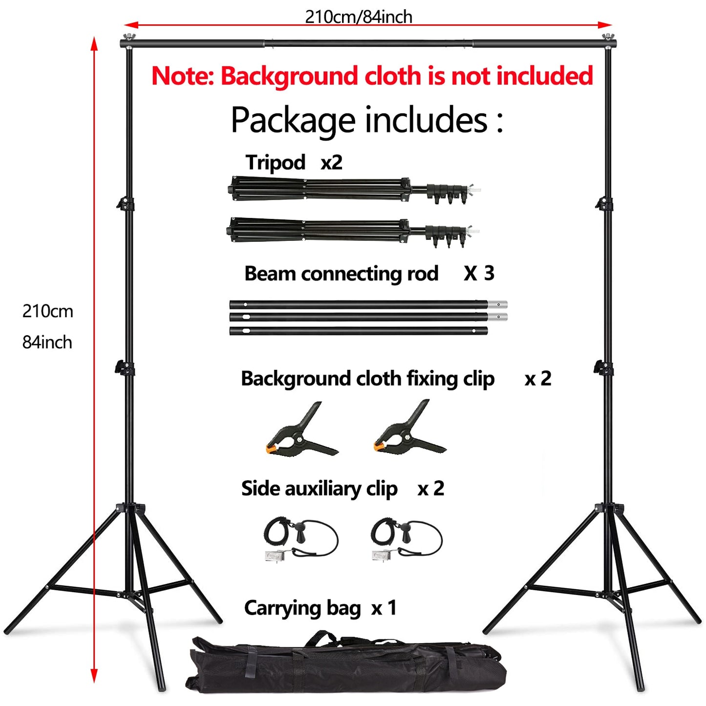 Photography Studio Backdrop Stand Photo Video Studio Background Stand Backdrop Support System Kit Scenery Shelf Frame Light Kit Background Stand DailyAlertDeals China 200x200cm