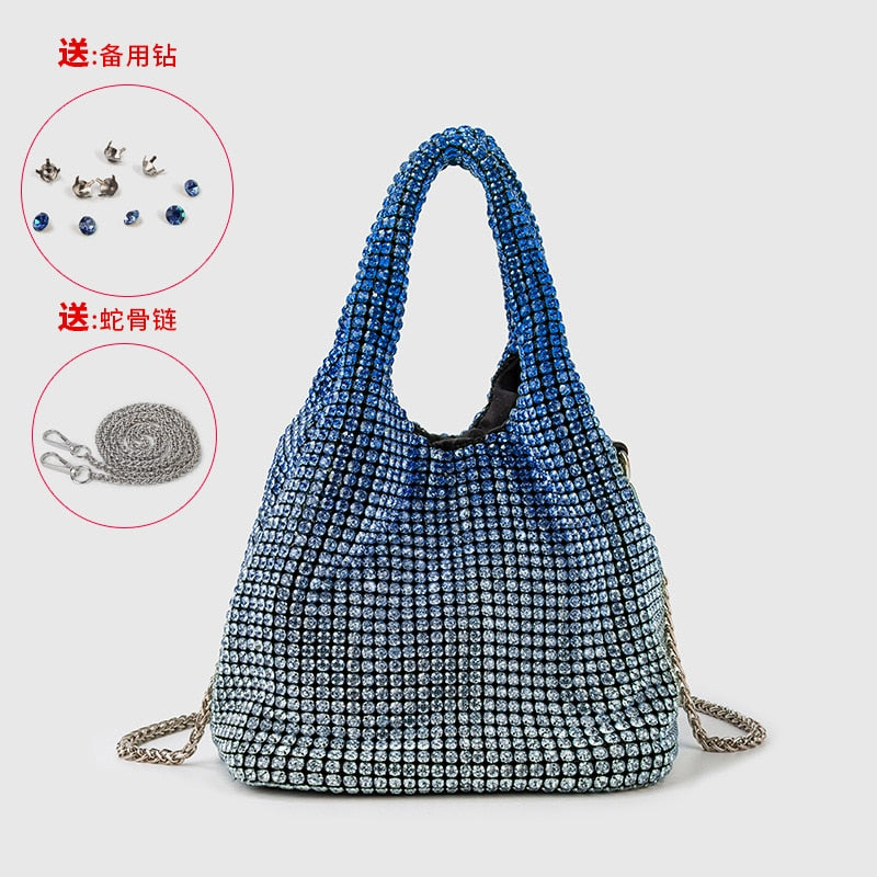 Popular AW Wang Rhinestone Handbag 2022 new trendy diamonds bag crossbodybbag shining party clutch luxury brand design 0 DailyAlertDeals