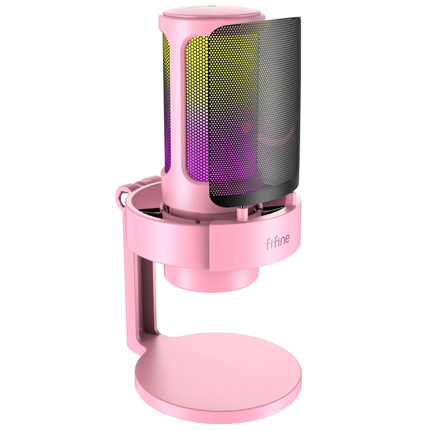 USB Microphone for Recording and Streaming on PC and Mac, Headphone Mic with 3 RGB Modes -A8 microphone for recording DailyAlertDeals USA Pink