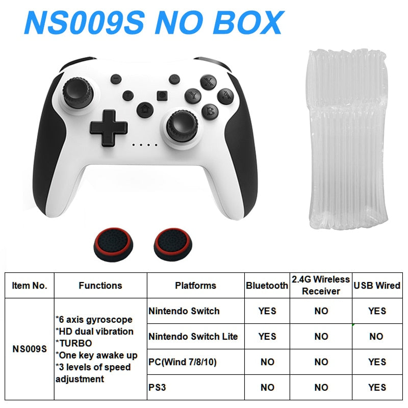 Original Wireless Controller Bluetooth For Nintendo Switch Pro PC PS3 Joystick Gamepad NFC Professional Lag-Free Gamepad BT Wireless Game Controller for Switch Pro DailyAlertDeals white black China 1 PCS