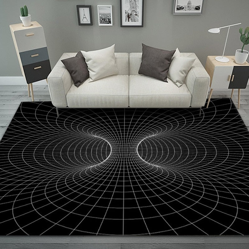 3D Vortex Illusion Carpet Entrance Door Floor Mat Abstract Geometric Optical Doormat Non-slip Floor Mat Living Room Decor Rug Carpets & Rugs DailyAlertDeals   