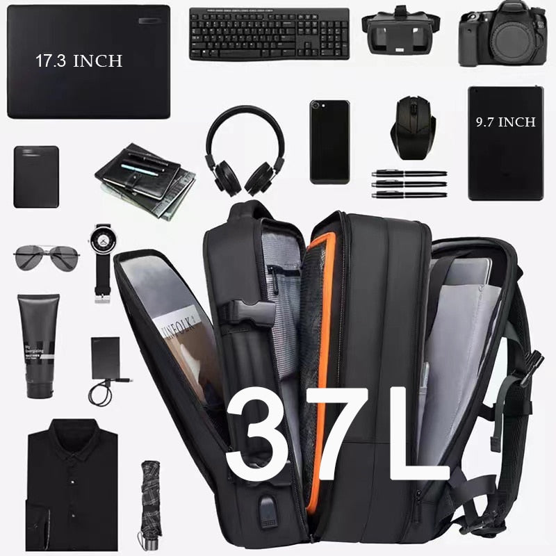 High Quality Brand 17.3 Laptop Backpack Large Waterproof School Backpacks USB Charging Men Business Travel Bag Big Backpack Man 0 DailyAlertDeals