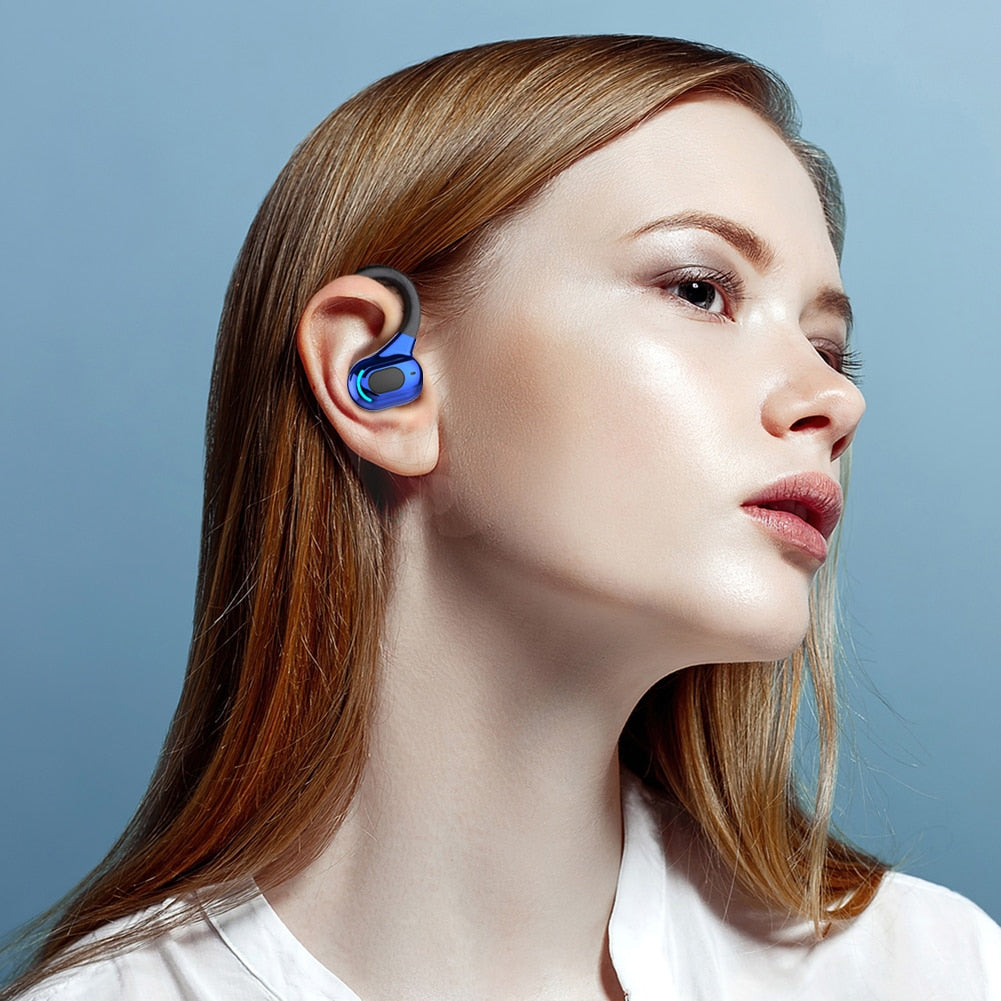 Noise Cancelling Sports Wireless Business Headphones Headset Waterproof Hanging Single Ear Earbuds Bluetooth 5.2 Earphone 0 DailyAlertDeals