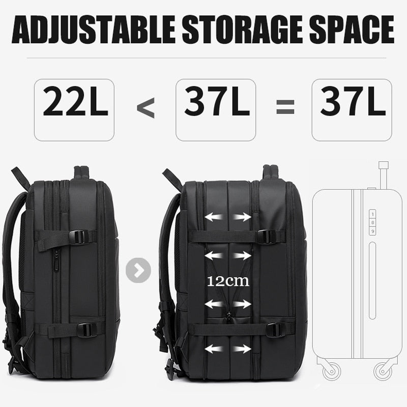 Travel Backpack Men Business Aesthetic Backpack School Expandable USB Bag Large Capacity 17.3 Laptop Waterproof Fashion Backpack 0 DailyAlertDeals