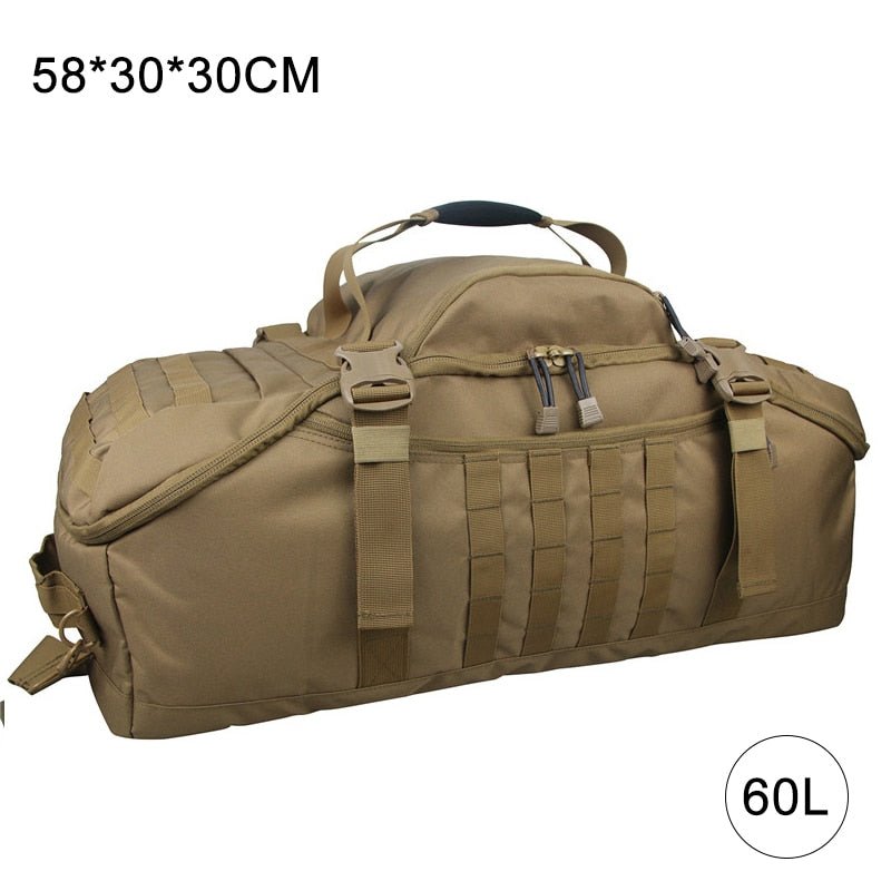 40L 60L 80L Waterproof Travel Bags Large Capacity Luggage Bags Men Duffel Bag Travel Tote Weekend Bag Military Duffel Bag 0 DailyAlertDeals 60L Coyote China
