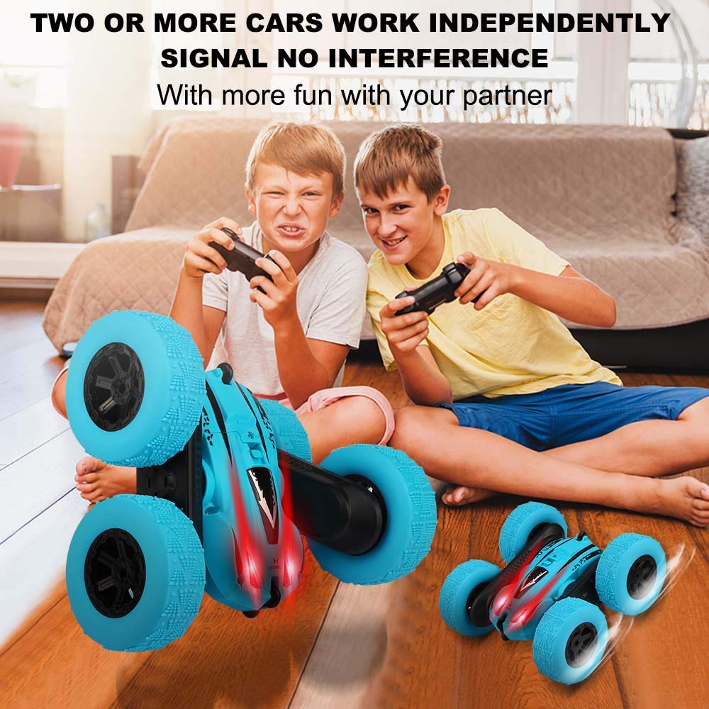 4WD RC Car 2.4G Radio Remote Control Car 1:24 Double Side RC Stunt Cars 360° Reversal Vehicle Model Toys For Children Boy RC Stunt Cars 360° Reversal Vehicle Model Toys For Children Boy DailyAlertDeals