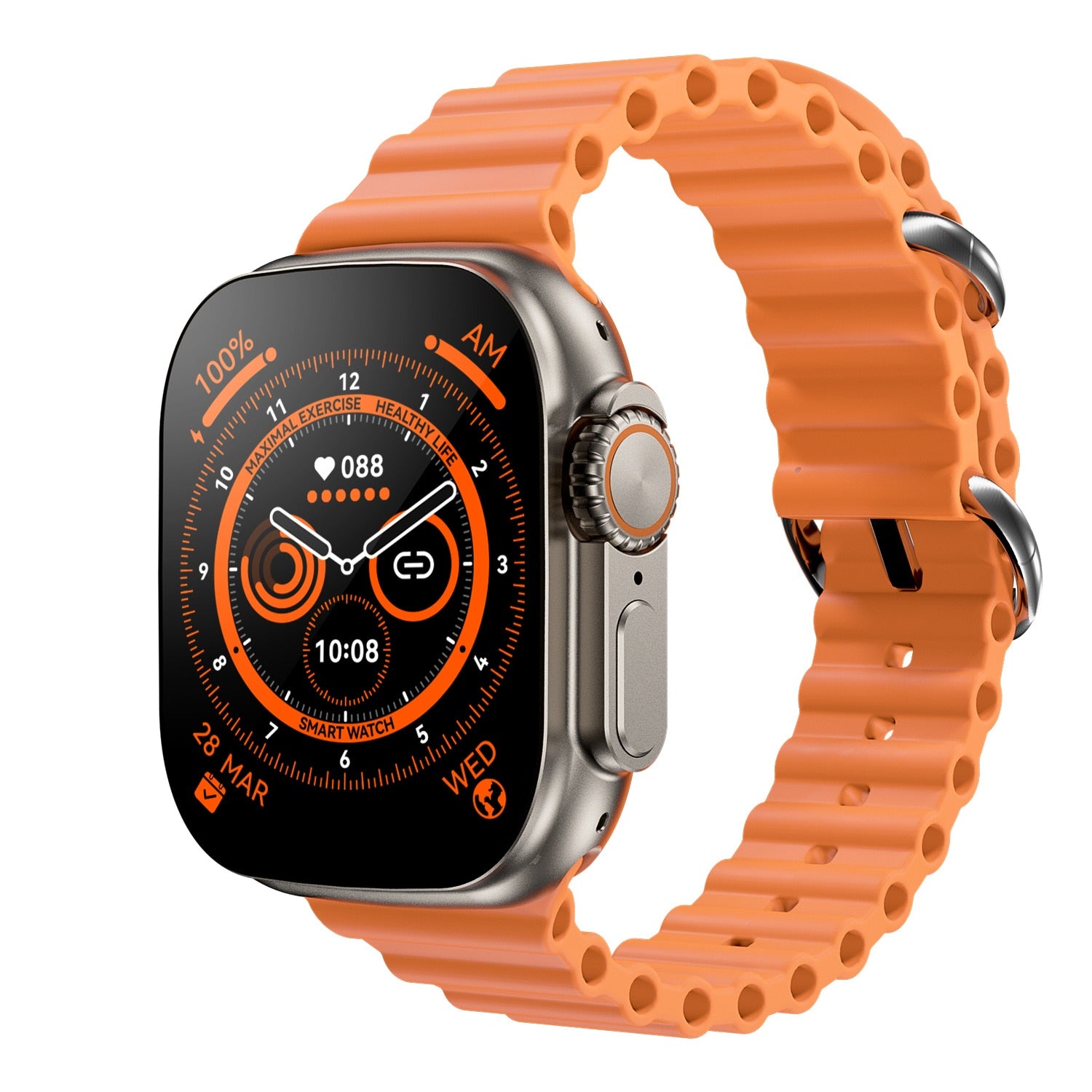 NEW Smart Watch Ultra Series 8 NFC 49MM Smartwatch Men Women Bluetooth Call Waterproof Wireless Charging HD Screen for Apple smart watch DailyAlertDeals GoldHY