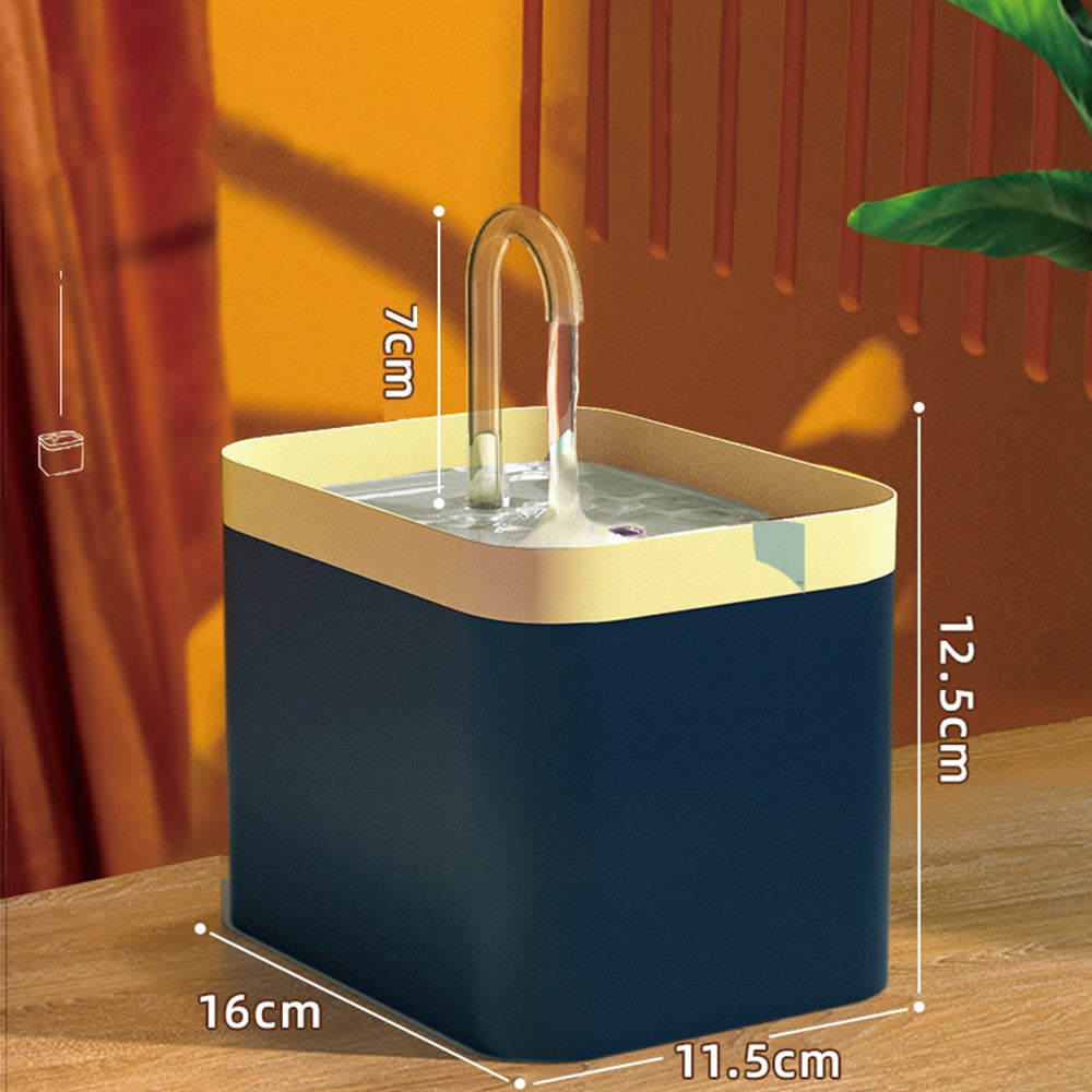 Cat Water Fountain Auto Filter USB Electric Mute Cat Drinker Bowl 1.5L Recirculate Filtring Drinker for Cats Pet Water Dispenser 0 DailyAlertDeals Navy blue USB China
