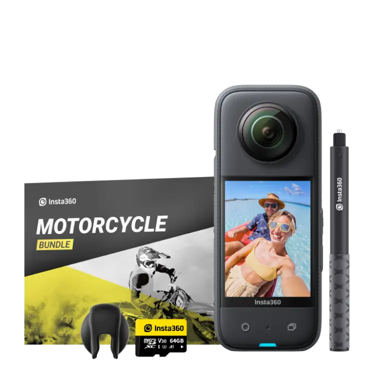 Insta360 X3 - Waterproof 360 Action Camera with 1/2 48MP Sensors, 5.7K 360 Active HDR Video, 72MP 360 Photo, 4K Single-Lens Waterproof 360 Action Camera DailyAlertDeals Motorcycle Kit China 