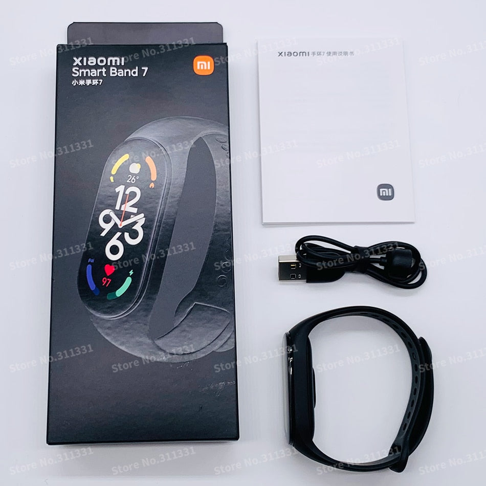 Xiaomi Mi Band 7 Smart Bracelet Fitness Tracker and Activity Monitor Smart Band 6 Color AMOLED Screen Bluetooth Waterproof Fitness Tracker and Activity Monitor Accessories DailyAlertDeals