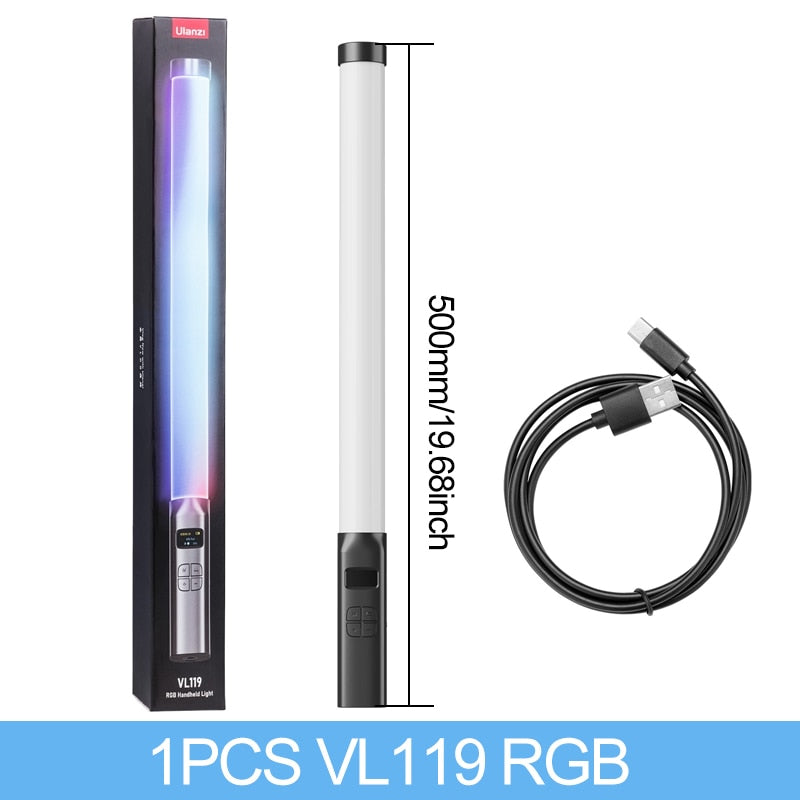 Ulanzi i-Light VL119 RGB Handheld Light Wand LED RGB Stick 2500-9000K Photography Lighting Magnetic Tube Light for Video Vlog 0 DailyAlertDeals Poland 1PCS VL119 RGB