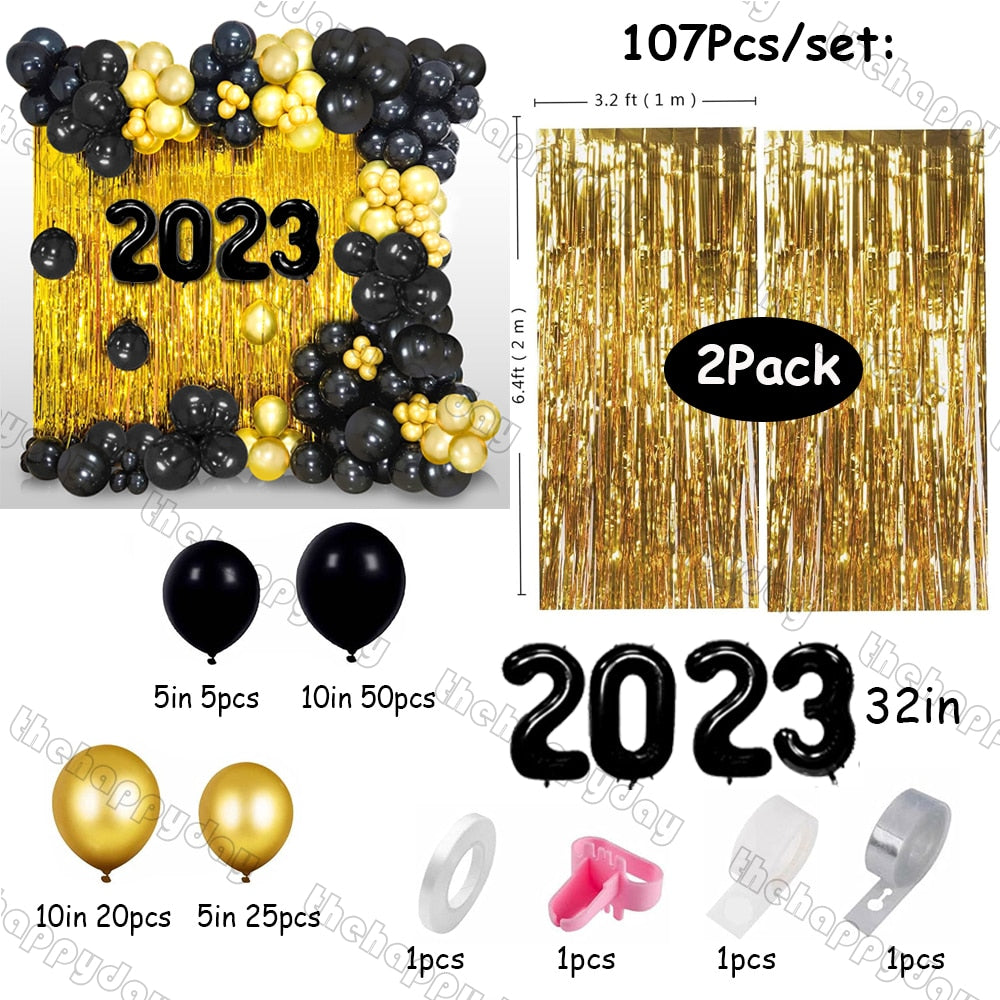 Christmas Balloon Arch Green Gold Red Box Candy Balloons Garland Cone Explosion Star Foil Balloons Christmas Decoration Party 0 DailyAlertDeals 107pcs new year Other