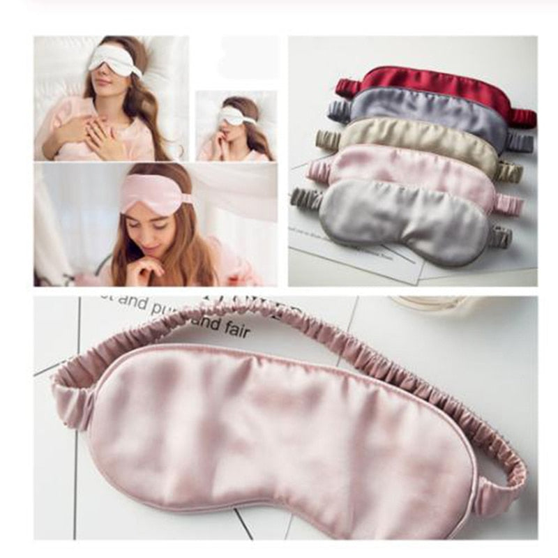 1Pc Eyeshade Sleeping Eye Mask Cover Eyepatch Blindfold Solid Portable New Rest Relax Eye Shade Cover Soft Pad eye cover DailyAlertDeals