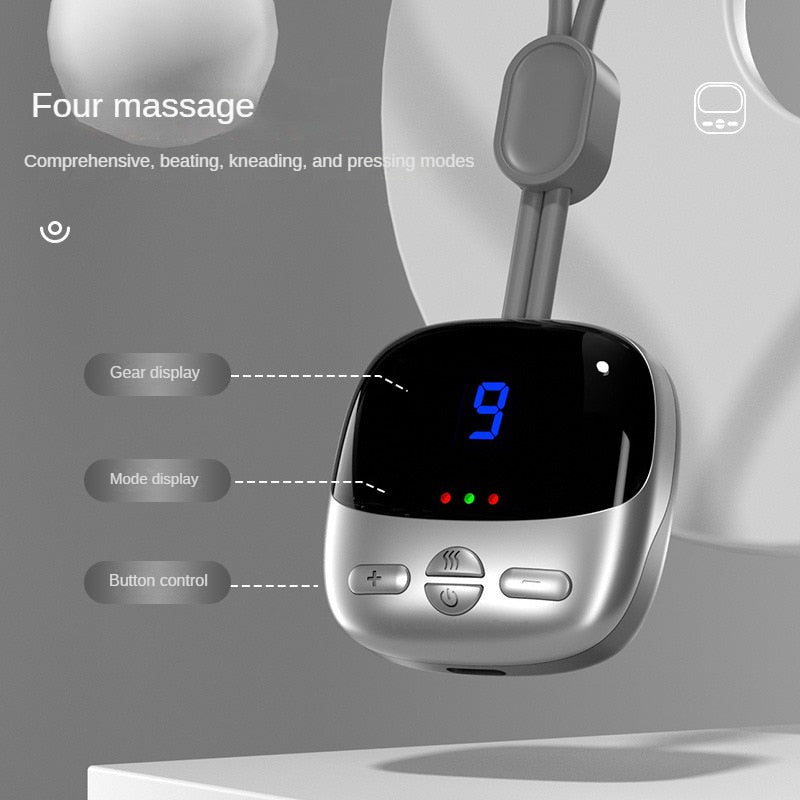 Smart Hanging Neck Protector Mijia Cervical Spine Massager Portable Mini Pulse Shoulder Cervical Massage Hot Compress Electric Massagers DailyAlertDeals