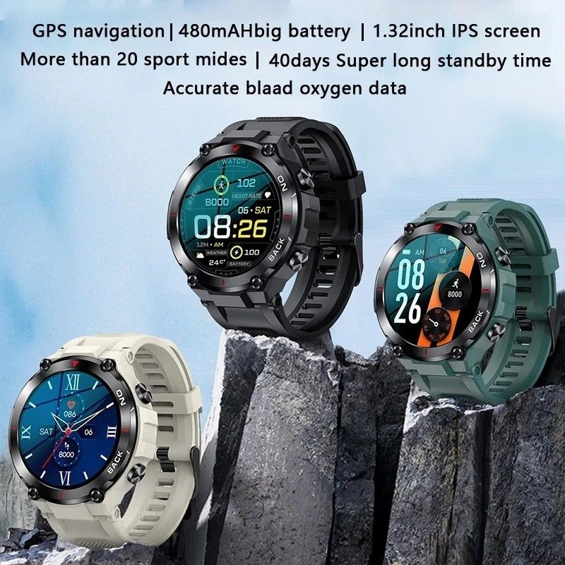 LIGE GPS New Smart Watch Men 480mAh Bracelet Sports Fitness Outdoors Watch IP68 Waterproof Smart Clock Call Reminder Smartwatch smart watch DailyAlertDeals