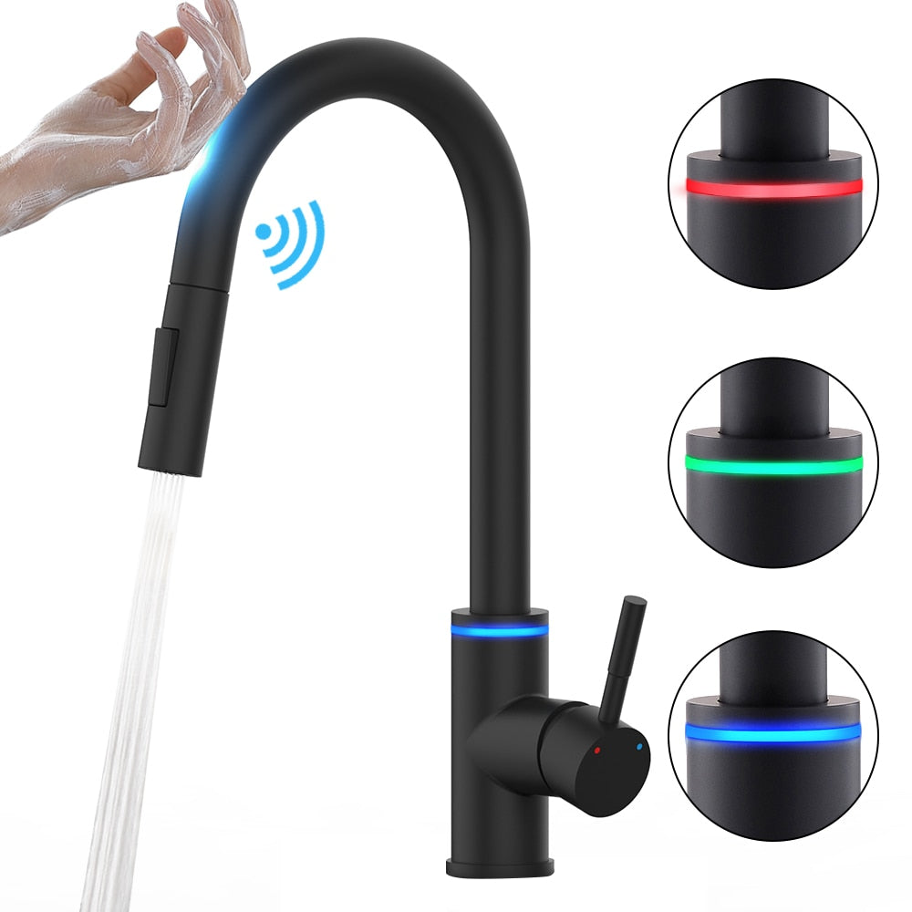 Smart Touch Kitchen Faucets Crane For Sensor Kitchen Water Tap Sink Mixer Rotate Touch Faucet Sensor Water Mixer KH-1005 Smart Touch Kitchen Faucets DailyAlertDeals