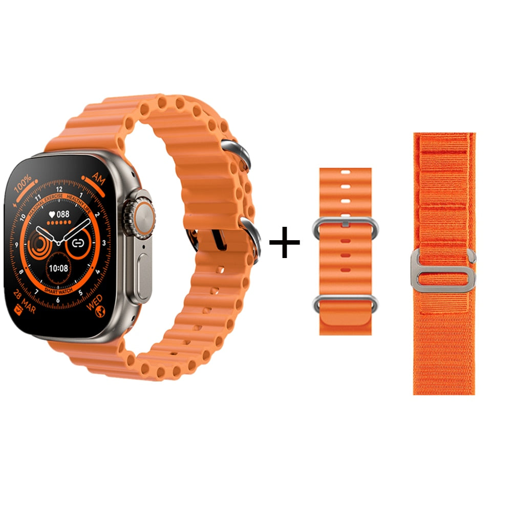 NEW Smart Watch Ultra Series 8 NFC 49MM Smartwatch Men Women Bluetooth Call Waterproof Wireless Charging HD Screen for Apple smart watch DailyAlertDeals GoldHY-GoldGSHY