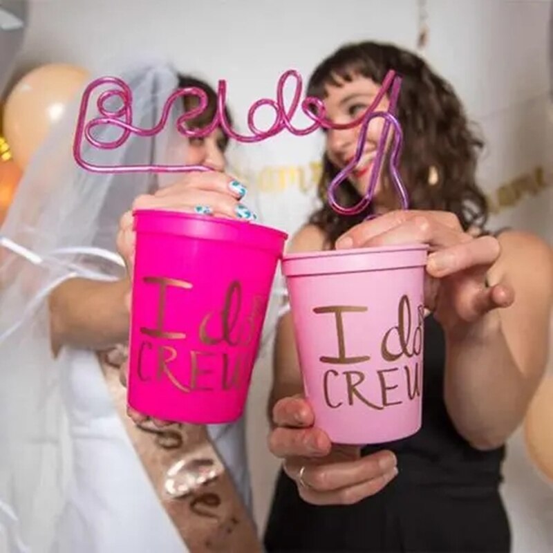 Bride To Be Straw Summer Beach Pool Wedding Engagement Bridal Shower Bachelorette Hen Party Honeymoon Travel Decoration Gift Drinking Straws & Stirrers DailyAlertDeals