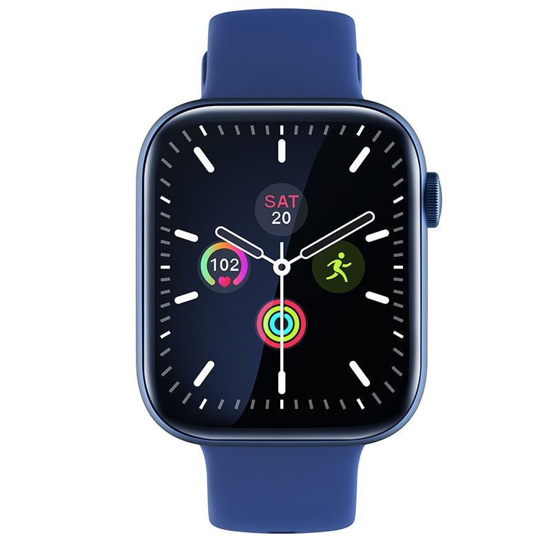 Smart Watches for Men Women, 1.81" Smart Watch with Bluetooth Call (Answer Make Calls), Fitness Tracker Watch IP68 Waterproof Multiple Sports Modes Smartwatch for Android Phones iPhone smart watch DailyAlertDeals Blue silicone band