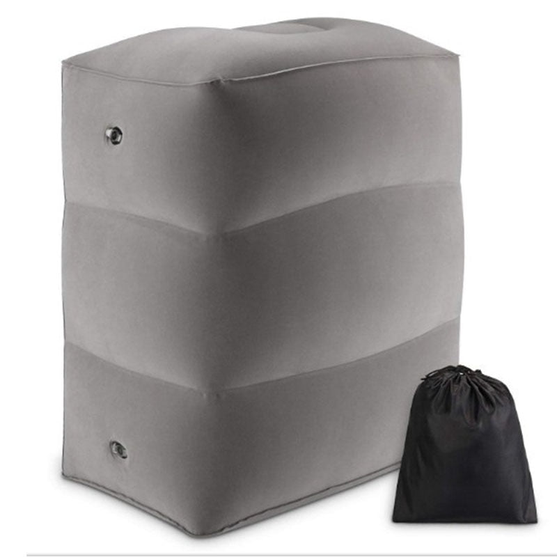 Inflatable PVC Footrest Travel Pillows for Kids - Perfect for Resting on Airplanes, Cars, and Buses During Travel Travel Pillows DailyAlertDeals Gray