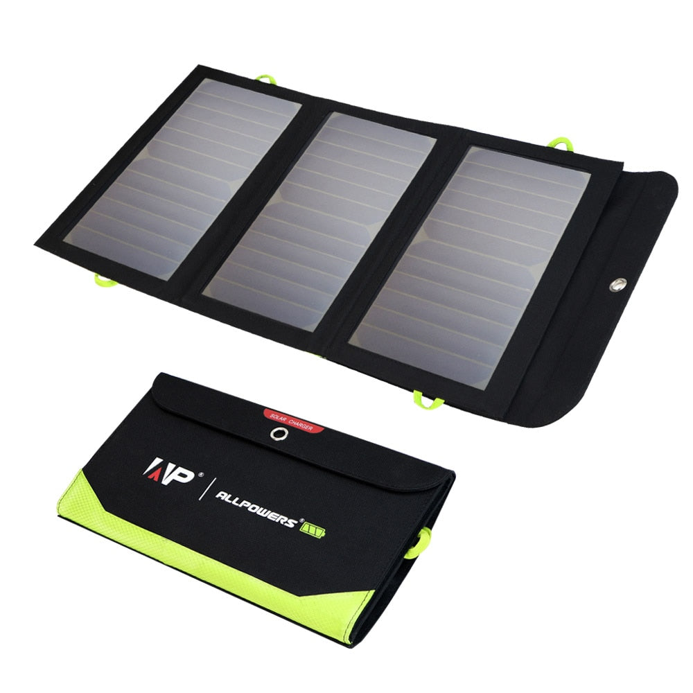 Portable Solar Charger Waterproof Solar Battery for Mobile Phone Outdoor Solar Panel 5V 21W Built-in 10000mAh Battery solar panel charger for phone DailyAlertDeals United States