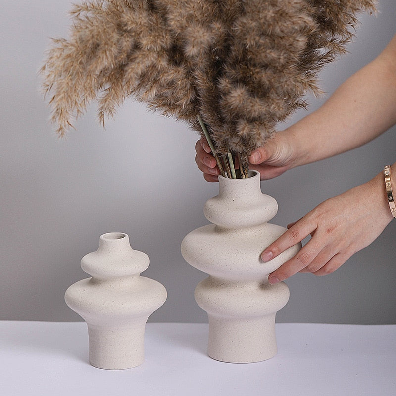 Vases Ceramic Vase Home Decor Nordic Room Decor Modern Wedding Decoration Accessories Desktop Art Decorations Dropshipping 0 DailyAlertDeals