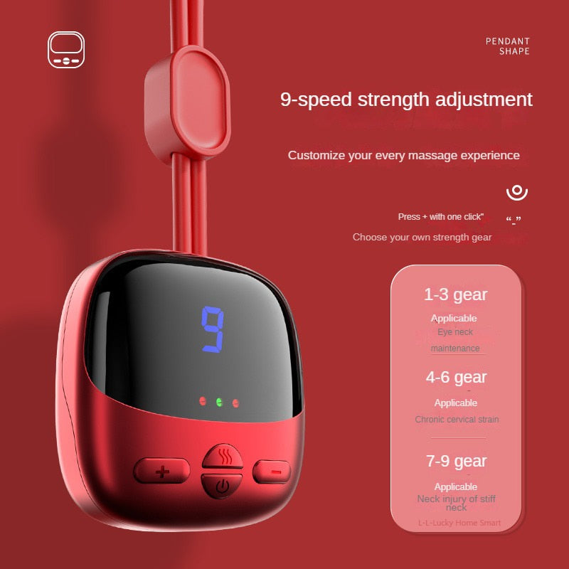Smart Hanging Neck Protector Mijia Cervical Spine Massager Portable Mini Pulse Shoulder Cervical Massage Hot Compress Electric Massagers DailyAlertDeals